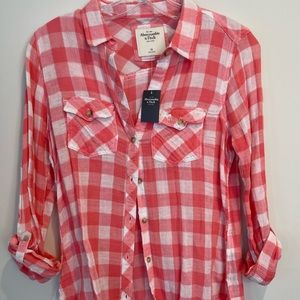 Abercrombie Hot Pink Button Down